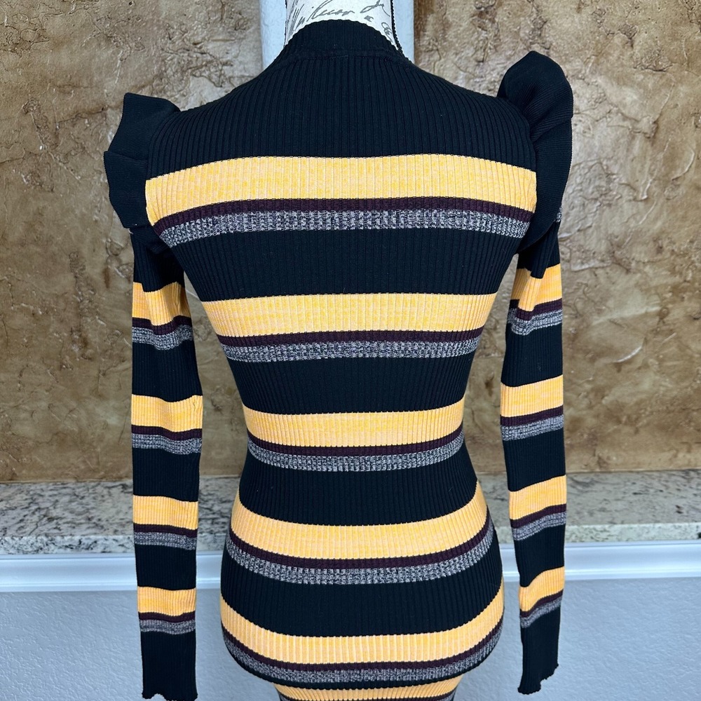 Scotch & Soda Maison Scotch Dress Womens Small Midi Bodycon Ribbed Very Stretchy - Picture 4 of 10